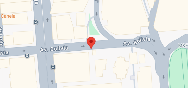 Mapa del punto de retorno centro del evento